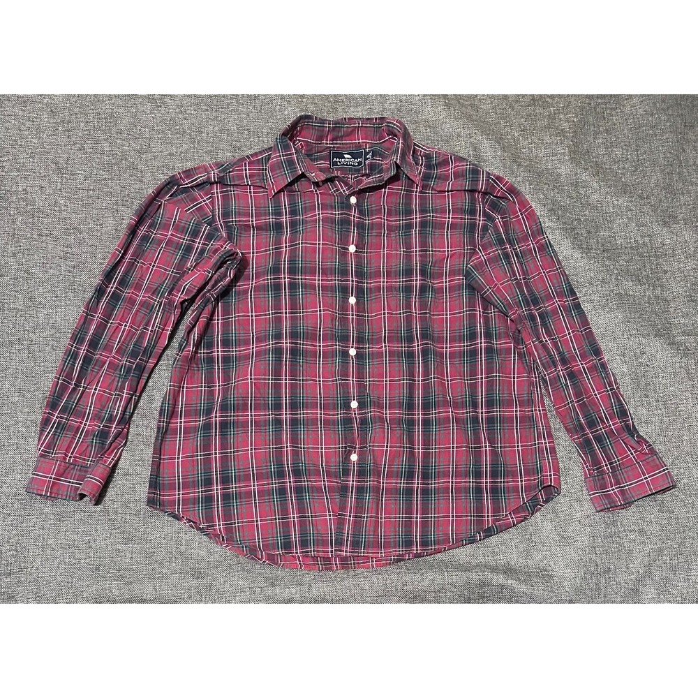 American Living Men's XL Plaid‎ Long Sleeve Shirt